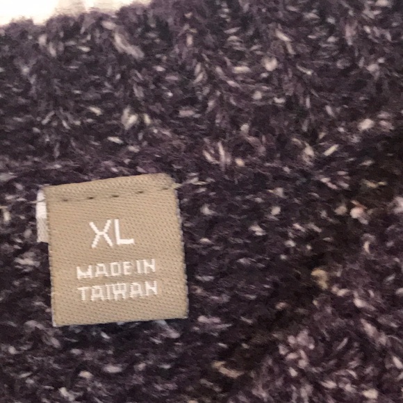 Croft & Barrow Long sleeve purple marled sweater - Picture 3 of 6